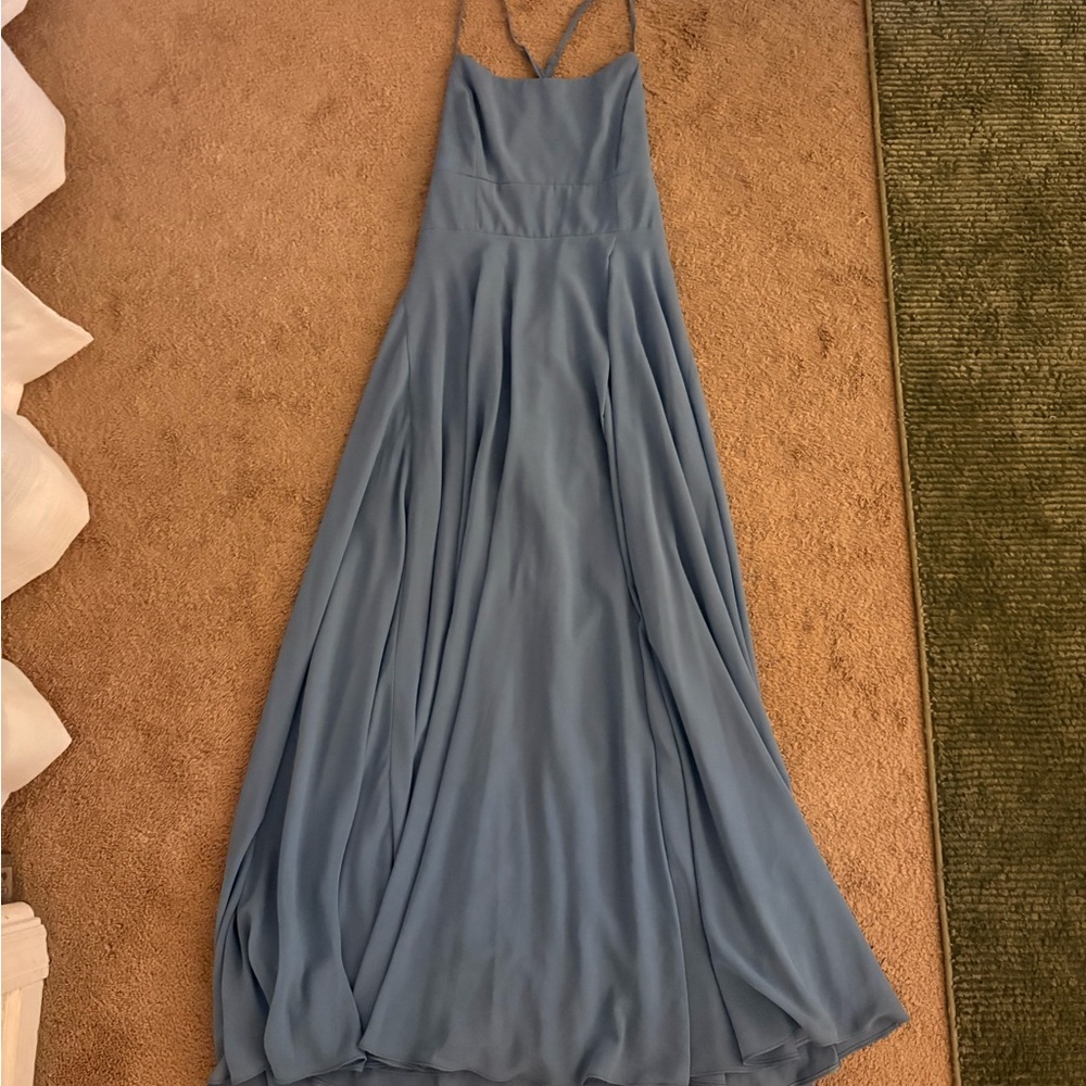 Lulu's Flowing Blue Maxi Dress